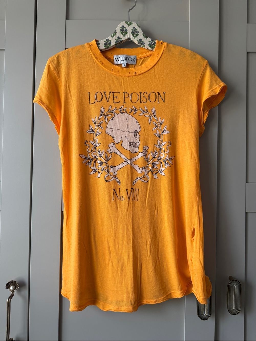 Wildfox "Love Poison" Orange Graphic Tee